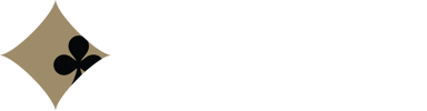 Logo featuring a brown diamond with a black club suit symbol and white text 'POKERFORS'.
