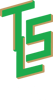 A stylized green and brown 3D logo featuring the letters TS for Tokyo Cyber League.